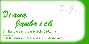 diana jambrich business card